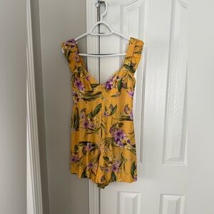 FARM Rio Yellow Floral Jumpsuit